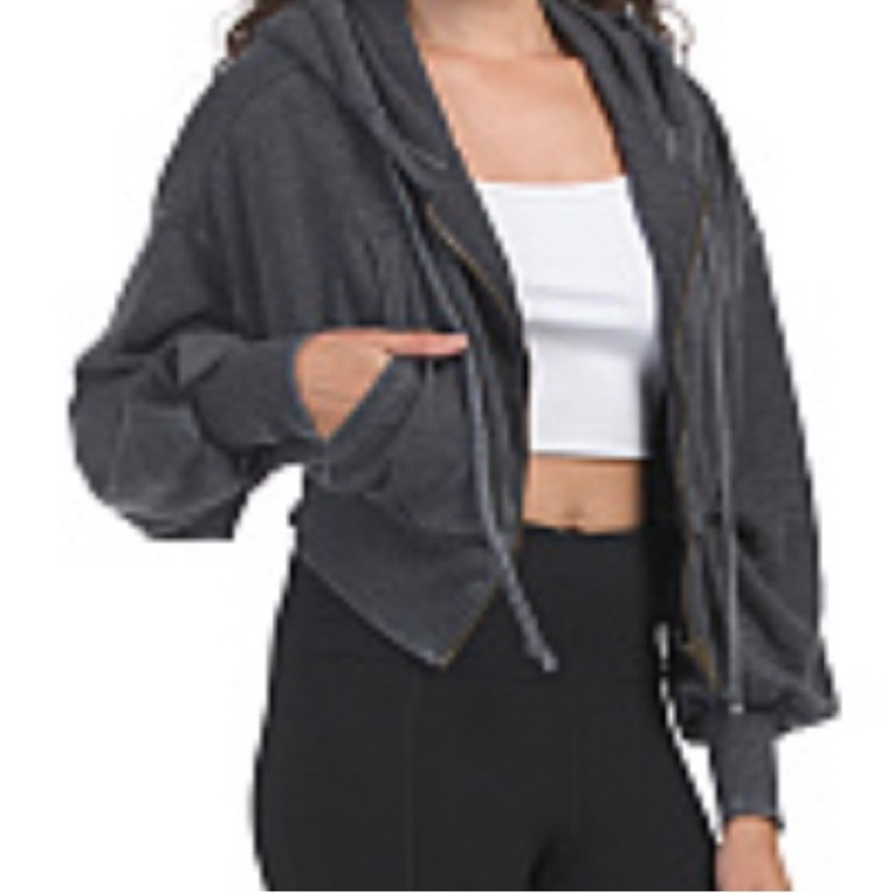 FREE PEOPLE MOVEMENT Low Key Front Zip Hoodie SMALL